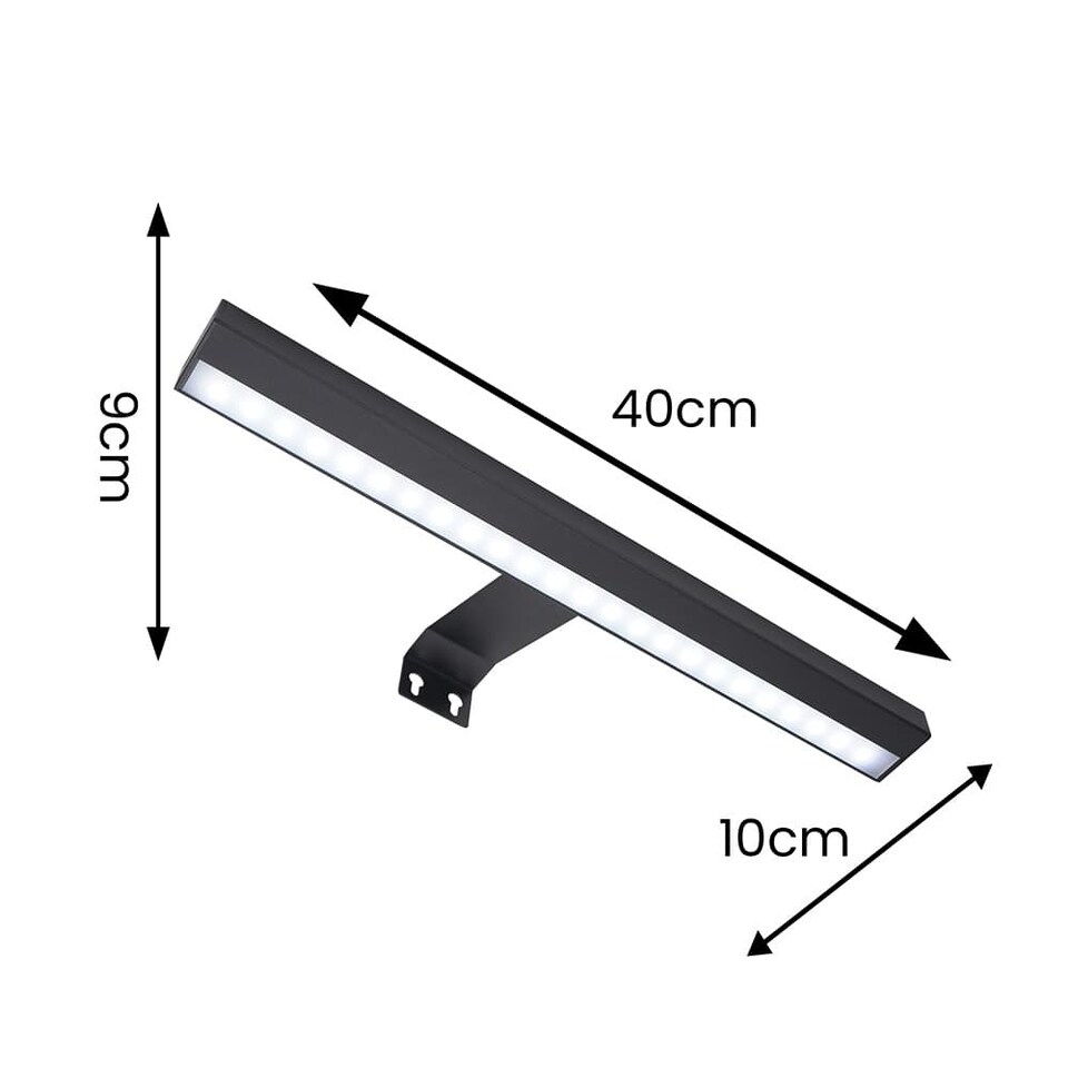 image 1 of ValueLights Ryle Matte Black Wall Light & Integrated Bulb | Black