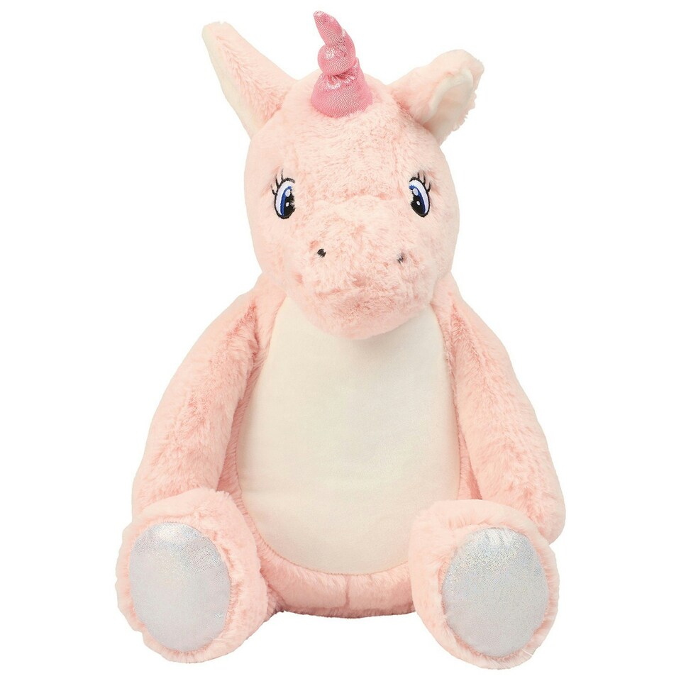 image 1 of Mumbles Zipped Unicorn Plush Toy - Pink - One Size