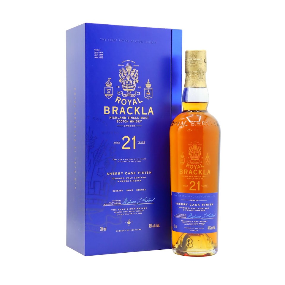 image 1 of Royal Brackla - Highland Single Malt 21 year old Whisky | Multi | Syrupy toffee notes, with richly fragrant summer berries warmed by the sun and dusted in cinnamon and muscovado sugar. | 1