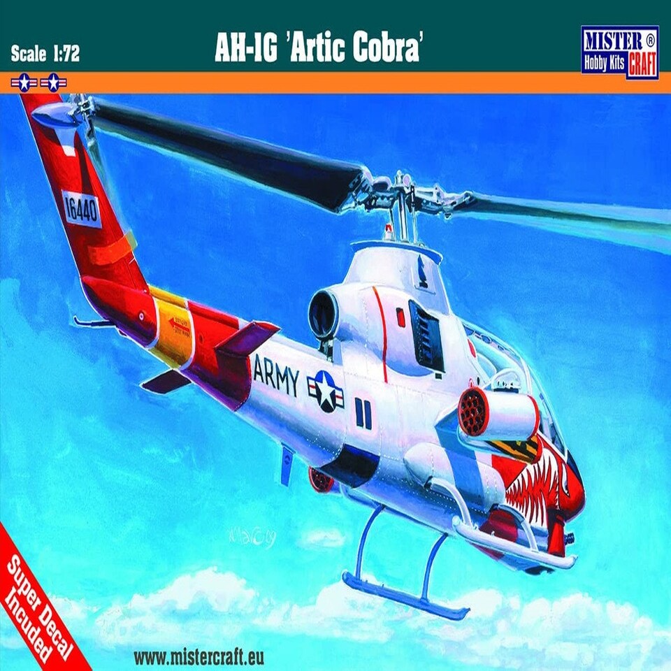image 1 of Mistercraft 1:72 AH-1G Artic Cobra Model Kit