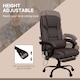 image 8 of Vinsetto 6-Point Massage Office Chair, PU Leather Desk Chair with Adjustable Height and Footrest for Home Office, Brown