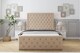 image 1 of Sloomy Vienna Pebble Plush Bed Frame With Mattress With 50" Upholstered Headboard 4' Small Double