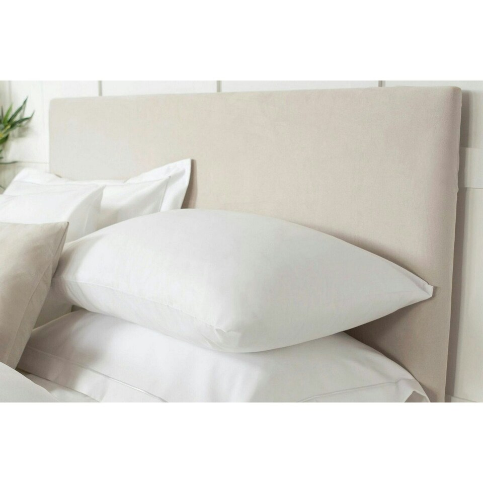 Belledorm Faux Suede Plain Headboard Cover - Linen - 90cm x 135cm