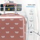 image 3 of Flight Knight Carry On Suitcase - 8 Wheel TSA Lock USB Port - Anti Crack Case Hard Luggage Approved for easyJet, Jet2, BA Pink | Rose Gold/White Butterfly | Cabin Bag