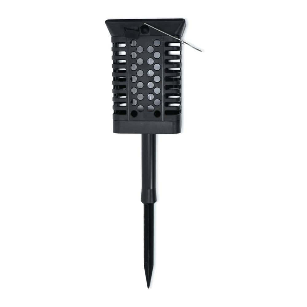 ValueLights Flame Effect Multi Function Solar Lantern Spike Light | Black
