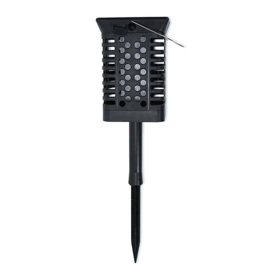 image 1 of ValueLights Flame Effect Multi Function Solar Lantern Spike Light | Black
