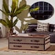 image 5 of Interiors By Premier Brown And White Genuine Cowhide Coffee Table,Rectangular Table With 3 Aluminium Plated Drawers,Center Table Brown