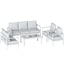 White with light grey cushions