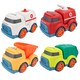image 1 of Friction Powered Push & Go Truck Set – Pack of 4