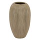 image 1 of Pallida Collection Large Striped Vase - Ceramic - L19 x W19 x H33 cm - Brown | Brown