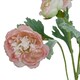 image 3 of Hill Interiors The Natural Garden Collection Ranunculus Artificial Flower - Pink/Green - One Size