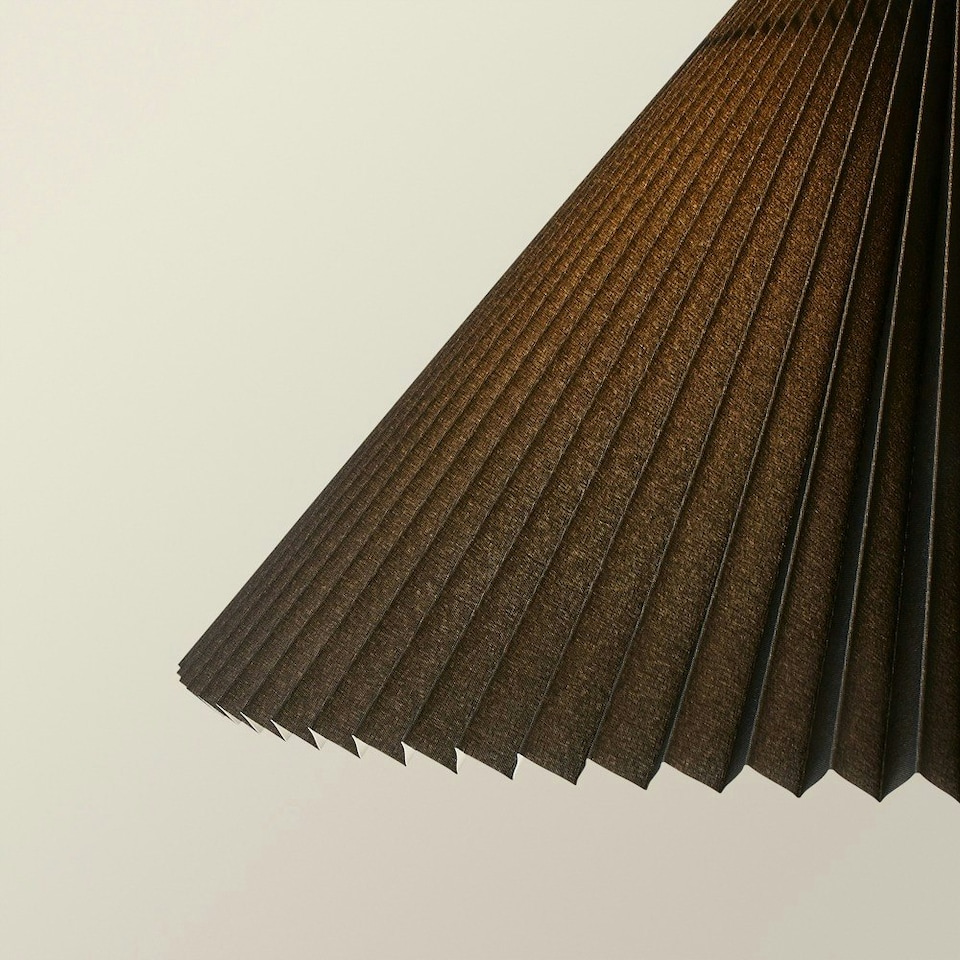 image 1 of ValueLights Akira Black Paper Pleated Single Drop Ceiling Pendant Light with LED Bulb