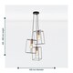 image 8 of First Choice Lighting Matt Black With Brushed Copper Detail 3 Light Pendant Black | Copper