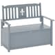 image 1 of Outsunny 2 Seater Wood Garden Storage Bench Outdoor Storage Box Grey 