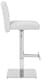 image 2 of Snella Deluxe Breakfast Bar Stool, Chrome Footrest, Height Adjustable Swivel Gas Lift, Home Bar & Kitchen Barstool, White