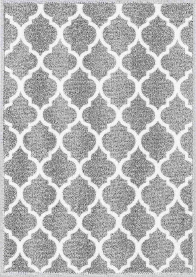 image 1 of Machine Washable Trellis Design Anti Slip Doormats - Runners