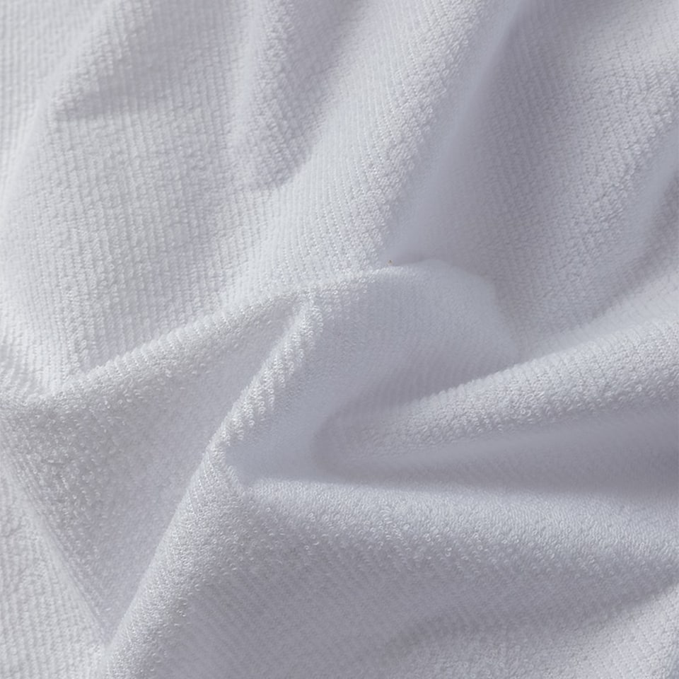 image 1 of 12Inch Deep Waterproof Terry Towel Mattress Protector Soft Touch Non Noisy Fitted Sheet White | Double