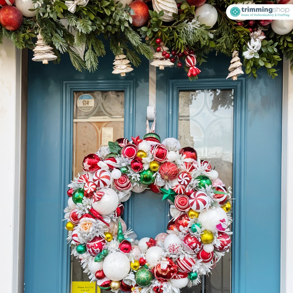 image 1 of Trimming Shop 12.5 Inch Strong Metal Wreath Door Hangers - Pack of 2