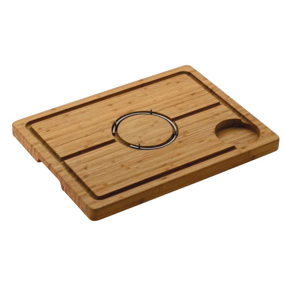 Rockingham Forge Deluxe Bamboo Carving Board 48 x 36cm with Stainless Steel Spikes, Juice Groove Reservoir & Non Slip Feet