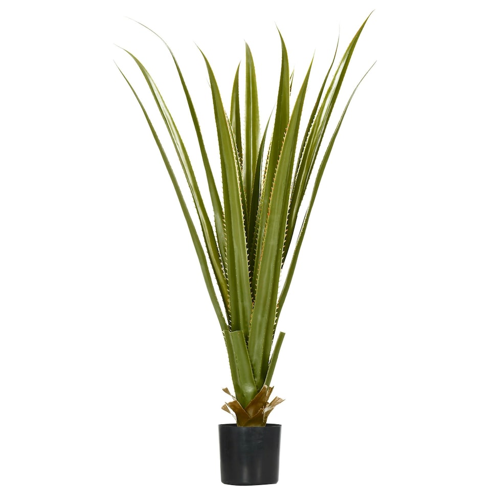image 1 of HOMCOM Potted Artificial Plants Agave Succulent for Home Decor, 90cm