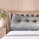image 2 of OHS Plain Headboard Bed Wedge Pillow Lumbar Backrest Support Cushion | Grey
