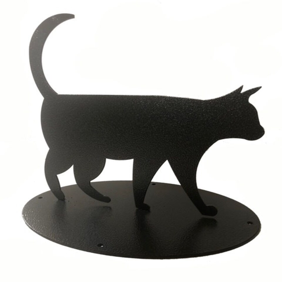 Cat Boot Scraper Silhouette - Steel - L23.5 x W34.9 x H31.1 cm - Black Black