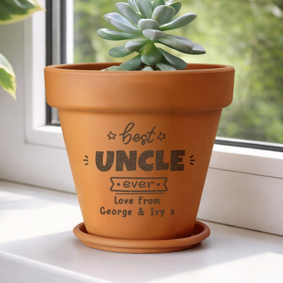 image 1 of Personalised Best Ever Terracotta Plant Pot