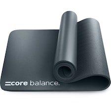 Pilates Mat with Strap (10mm Thick) - Black