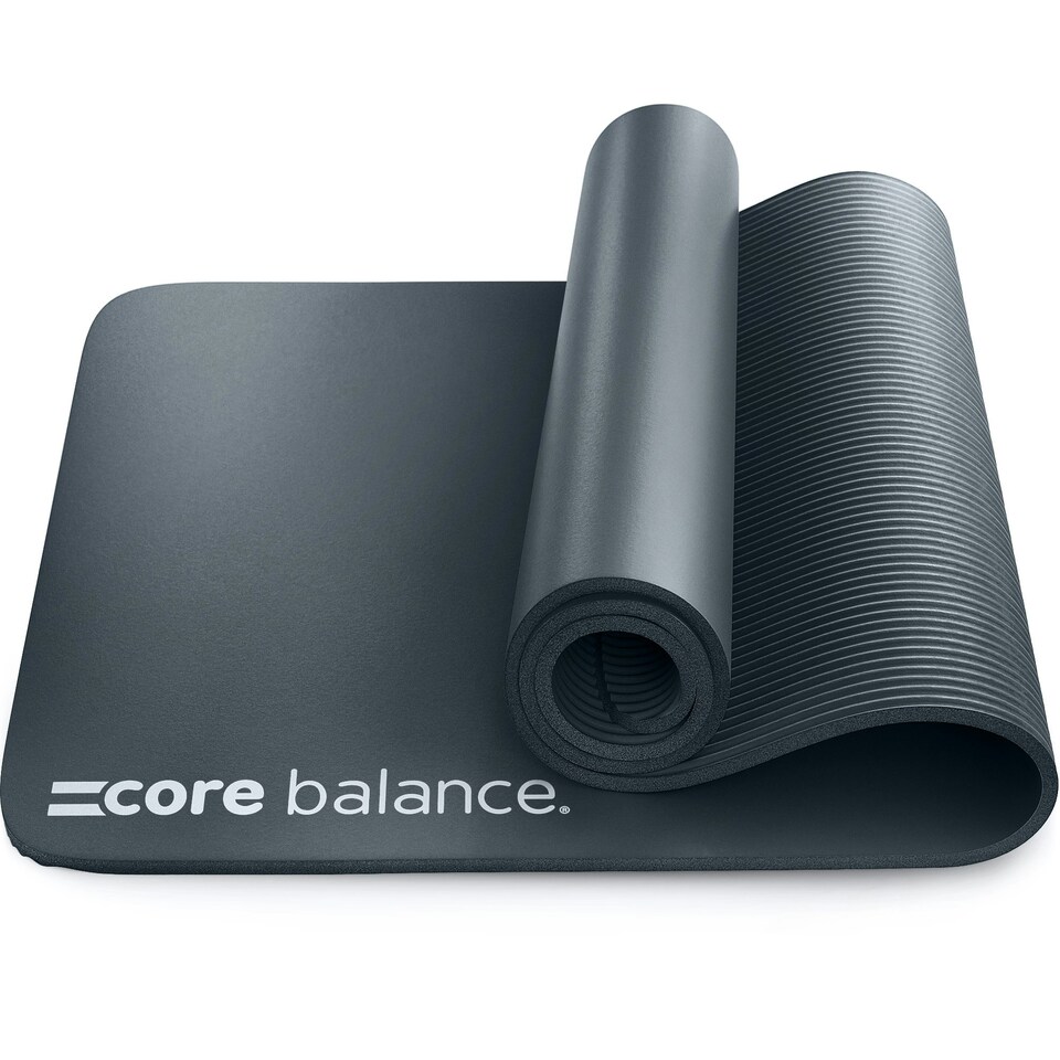 image 1 of Pilates Mat with Strap (10mm Thick) - Black