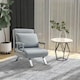 image 2 of HOMCOM Single Folding 5 Position Convertible Sleeper Chair Bed Light Grey