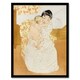 image 1 of Mary Cassatt Framed Wall Art Print Maternal Caress Mother and Child Home Décor