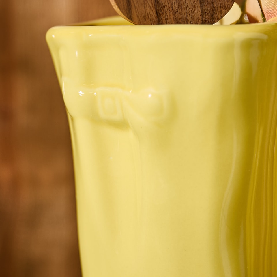 image 1 of Small Yellow Wellington Boot Indoor Outdoor Flower Pot Garden Planter H17 x W15cm | Yellow | Yellow