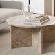 image 5 of Vega Round Coffee Table with Brown Marble Top 90cm