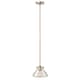 image 1 of Congress 1 Light Dome Ceiling Pendant Brushed Caramel Clear Glass, E27