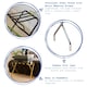 image 2 of Harbour Housewares Folding Metal Luggage Rack - Chrome Grey
