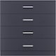 image 7 of Dakota 4 Drawer Chest Grey | Dark Grey
