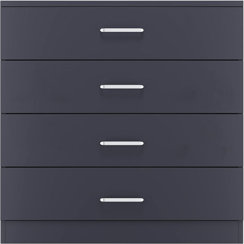 image 1 of Dakota 4 Drawer Chest Grey | Dark Grey