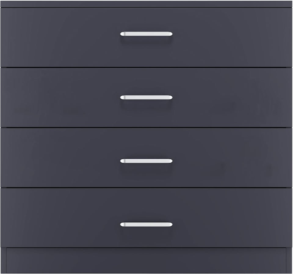 image 1 of Dakota 4 Drawer Chest Grey | Dark Grey