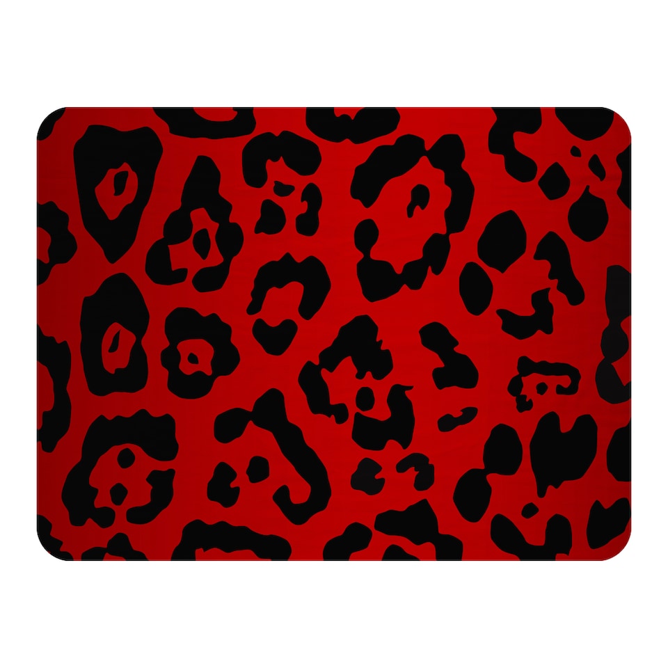 image 1 of Red Leopard Print Blanket | Multi