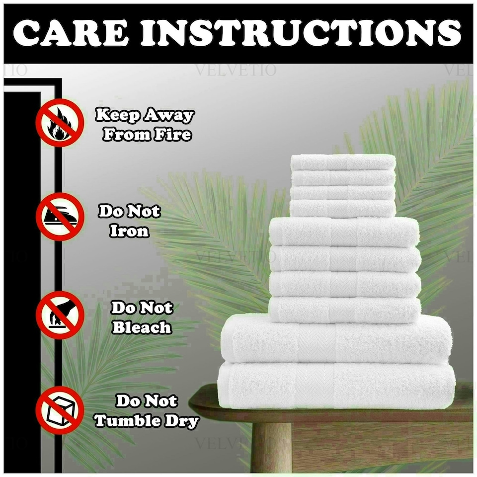 image 1 of VELVETIO 10 Piece Towel Bale Set Toronto Stripe Pattern - 100% Cotton, 450 GSM Green | Dark Green
