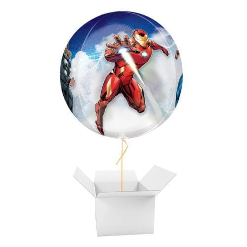 image 1 of Avengers Marvel Orbz Foil Helium Balloon - Inflated Balloon in a Box Multi