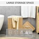 image 3 of HOMCOM Bamboo Laundry Basket with Lid, 55 Litres Laundry Hamper with Removable Washable Lining,  Corner Washing Baskets, 38 x 38 x 57cm, Natural