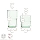 image 3 of Pasabahce 8pc Aware Hill Recycled Stacking Glassware Set - Green | Green