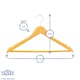 image 3 of Harbour Housewares Wooden Childrens Clothes Hanger - White - Pack of 10 - Wooden Hanger Coat Hanger Suit Hanger Jacket Hanger Shirt Hanger Trouser Hanger
