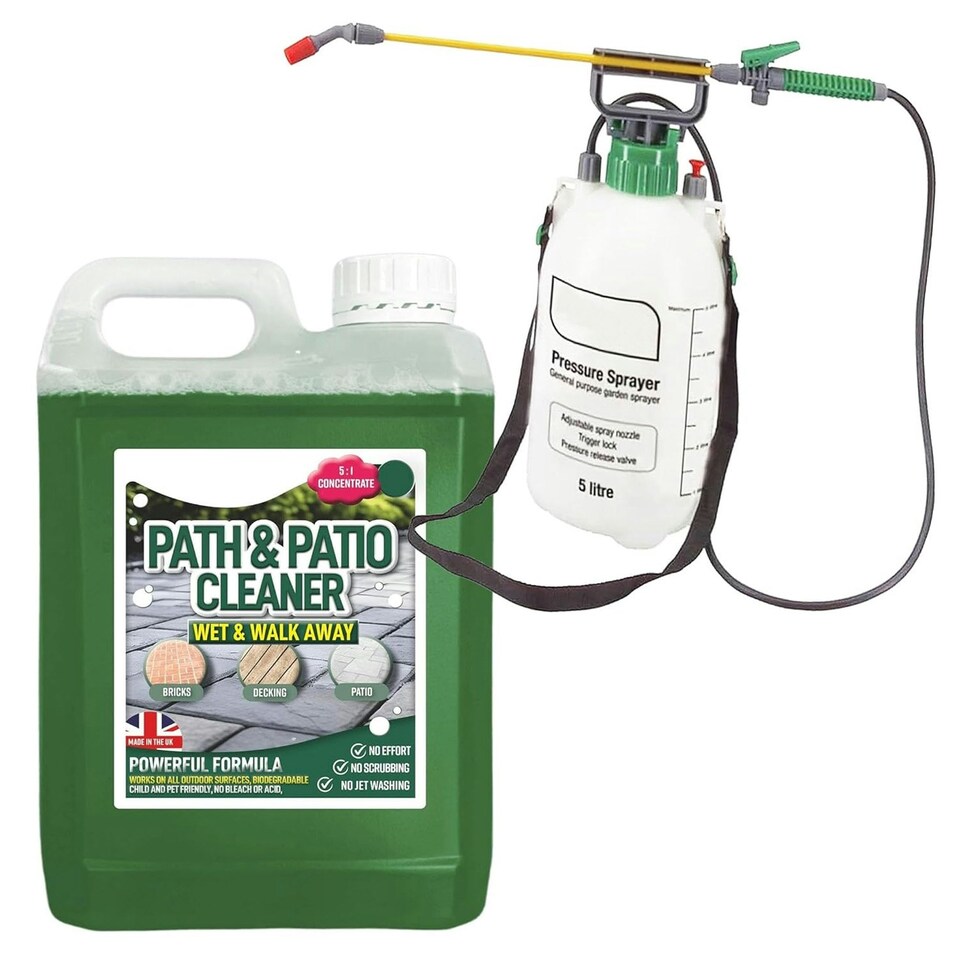 image 1 of Large Pressure Sprayer With 2.5 Litre Path & Patio Cleaner Fluid