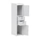 image 2 of Living and Home Wooden Tall Bathroom Storage Cabinet - 25x20x118cm