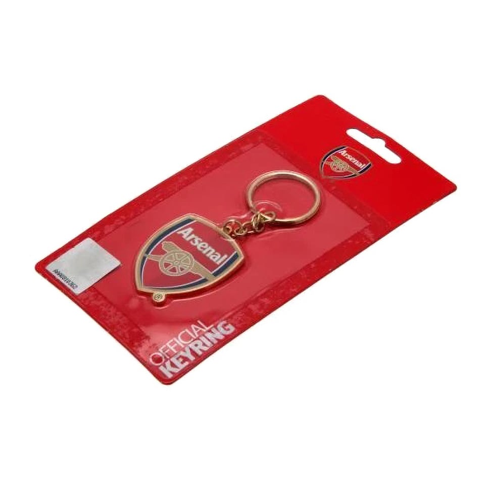 image 1 of Arsenal FC Official Football Crest Keyring | Red | Red/Gold | 1