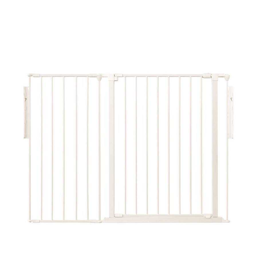 image 1 of Safetots Premium Extra Tall Room Divider, up to 128cm Wide, White, 105cm Tall, Multi Panel Barrier for Baby and Toddler | White