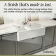 image 7 of Double Bowl Fireclay Ceramic Butler Kitchen Sink with Full Weir, Overflows & Wastes