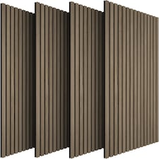 Acoustic Wall Panels Sonic Wall II with Real Wood Veneer and Sound-Absorbing Felt | Brown | Dark oak | 110 x 50 x 1.8 cm | 4
